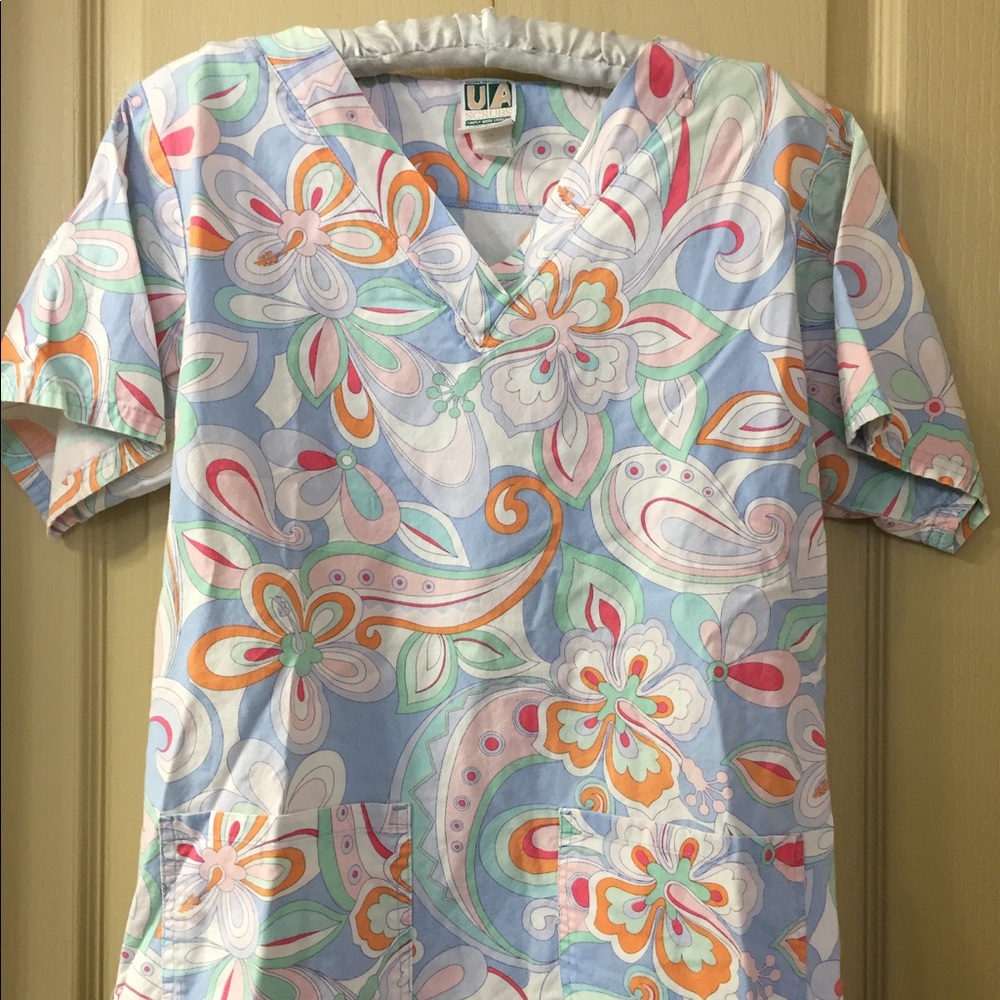 Paisley scrub top